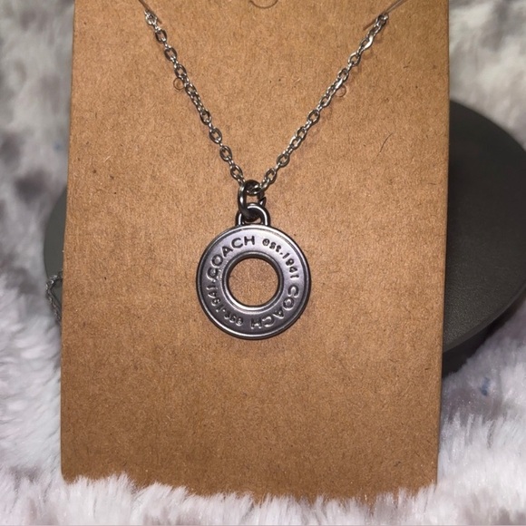 Coach Jewelry - COACH Trendy Charm Necklace | Gunmetal Silver | Stainless Steel